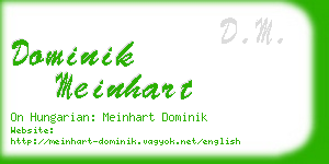 dominik meinhart business card